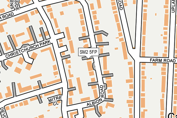 SM2 5FP map - OS OpenMap – Local (Ordnance Survey)