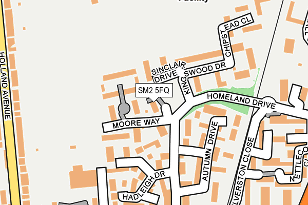 SM2 5FQ map - OS OpenMap – Local (Ordnance Survey)