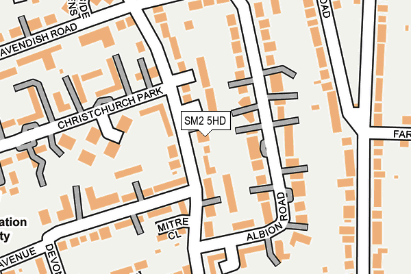 SM2 5HD map - OS OpenMap – Local (Ordnance Survey)