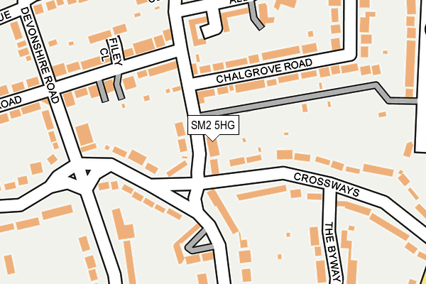 SM2 5HG map - OS OpenMap – Local (Ordnance Survey)