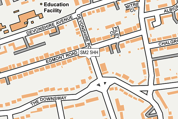 SM2 5HH map - OS OpenMap – Local (Ordnance Survey)