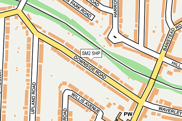 SM2 5HP map - OS OpenMap – Local (Ordnance Survey)