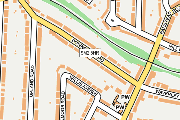 SM2 5HR map - OS OpenMap – Local (Ordnance Survey)