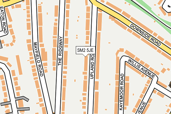 SM2 5JE map - OS OpenMap – Local (Ordnance Survey)