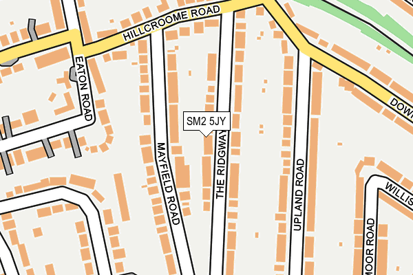 SM2 5JY map - OS OpenMap – Local (Ordnance Survey)