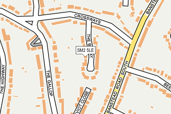 SM2 5LE map - OS OpenMap – Local (Ordnance Survey)