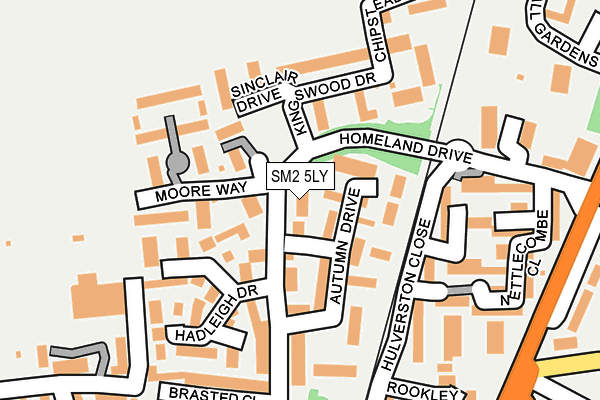 SM2 5LY map - OS OpenMap – Local (Ordnance Survey)