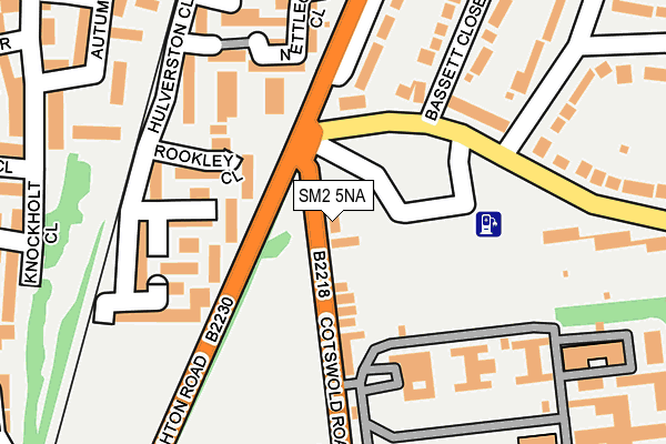 SM2 5NA map - OS OpenMap – Local (Ordnance Survey)