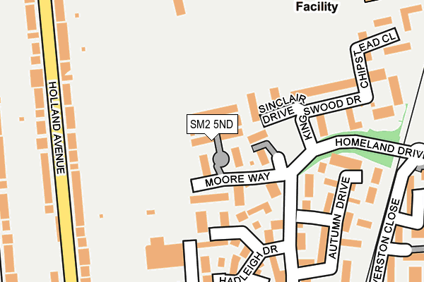 SM2 5ND map - OS OpenMap – Local (Ordnance Survey)