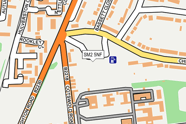 SM2 5NF map - OS OpenMap – Local (Ordnance Survey)