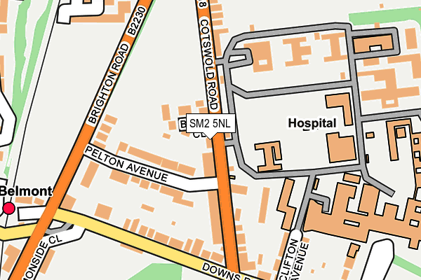 SM2 5NL map - OS OpenMap – Local (Ordnance Survey)