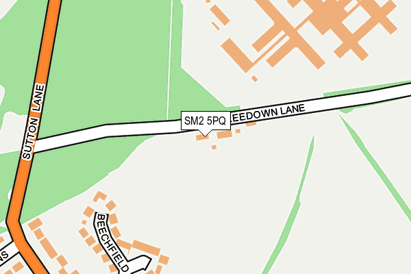 SM2 5PQ map - OS OpenMap – Local (Ordnance Survey)