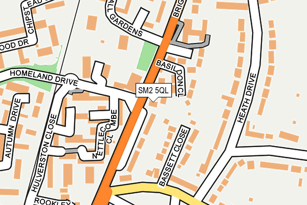 SM2 5QL map - OS OpenMap – Local (Ordnance Survey)