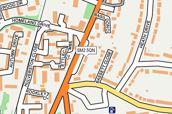 SM2 5QN map - OS OpenMap – Local (Ordnance Survey)
