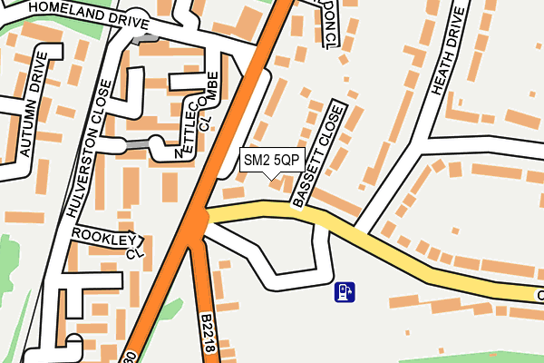 SM2 5QP map - OS OpenMap – Local (Ordnance Survey)