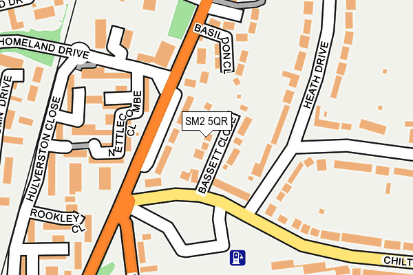 SM2 5QR map - OS OpenMap – Local (Ordnance Survey)