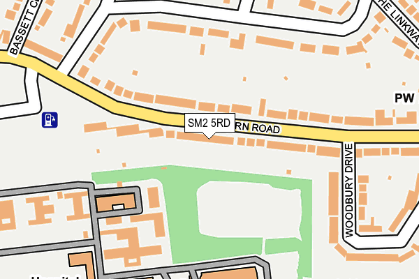 SM2 5RD map - OS OpenMap – Local (Ordnance Survey)