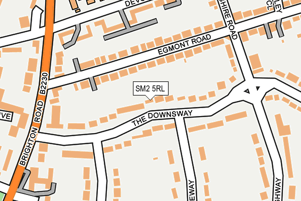 SM2 5RL map - OS OpenMap – Local (Ordnance Survey)