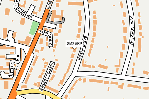 SM2 5RP map - OS OpenMap – Local (Ordnance Survey)