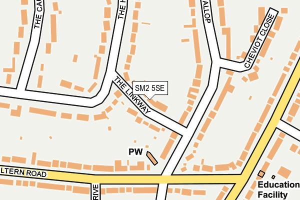 SM2 5SE map - OS OpenMap – Local (Ordnance Survey)