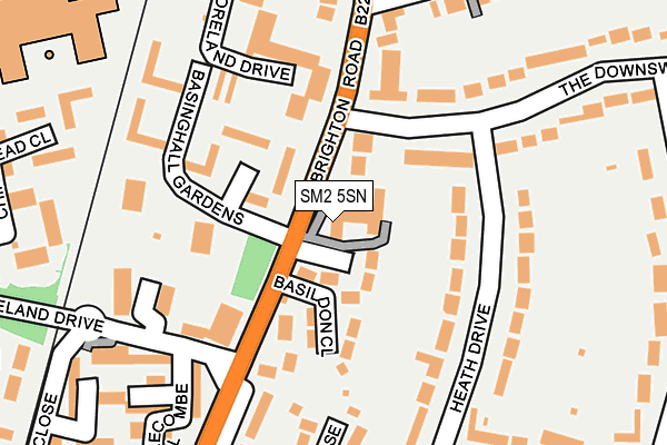 SM2 5SN map - OS OpenMap – Local (Ordnance Survey)