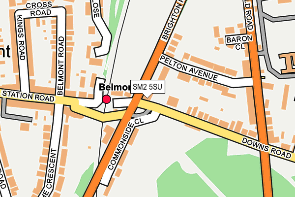 SM2 5SU map - OS OpenMap – Local (Ordnance Survey)