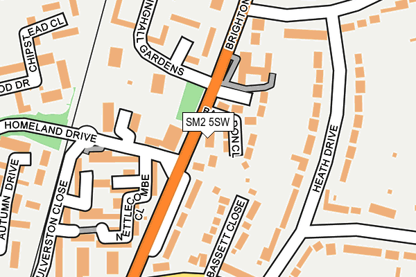 SM2 5SW map - OS OpenMap – Local (Ordnance Survey)