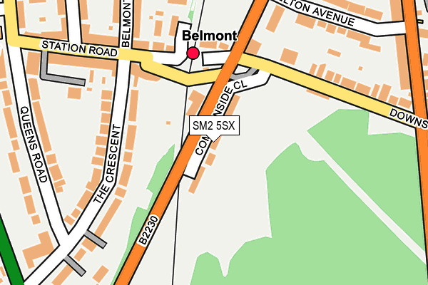 SM2 5SX map - OS OpenMap – Local (Ordnance Survey)