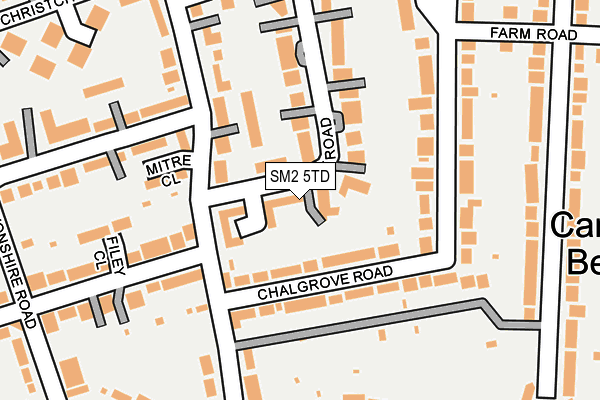 SM2 5TD map - OS OpenMap – Local (Ordnance Survey)