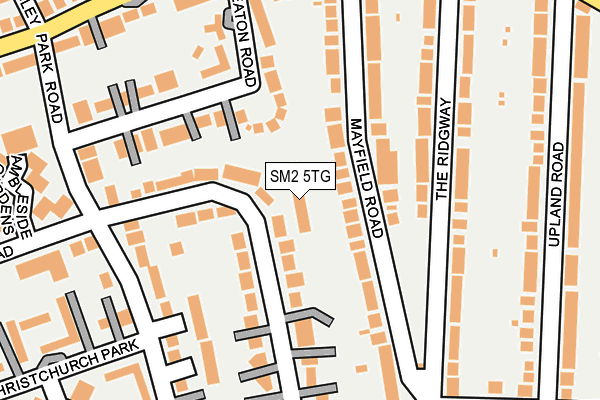 SM2 5TG map - OS OpenMap – Local (Ordnance Survey)