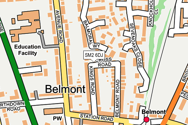 SM2 6DJ map - OS OpenMap – Local (Ordnance Survey)