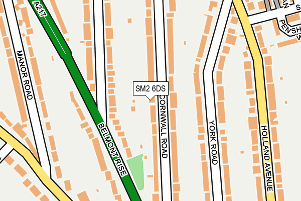 SM2 6DS map - OS OpenMap – Local (Ordnance Survey)