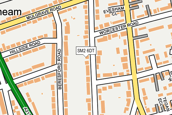 SM2 6DT map - OS OpenMap – Local (Ordnance Survey)