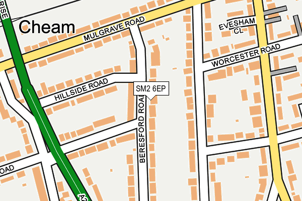 SM2 6EP map - OS OpenMap – Local (Ordnance Survey)