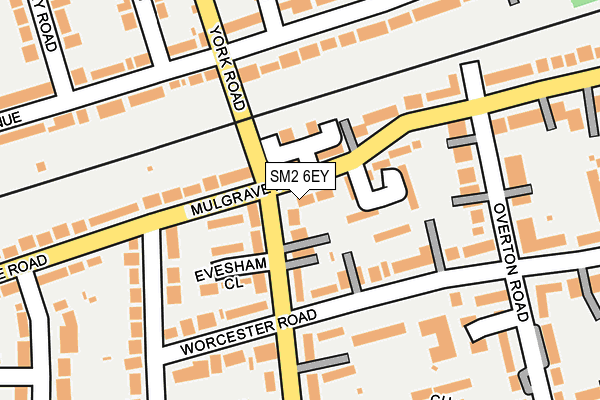 SM2 6EY map - OS OpenMap – Local (Ordnance Survey)