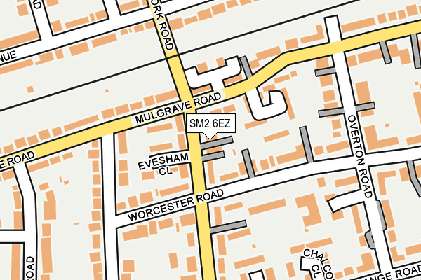 SM2 6EZ map - OS OpenMap – Local (Ordnance Survey)