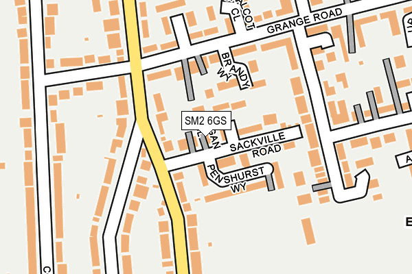 SM2 6GS map - OS OpenMap – Local (Ordnance Survey)