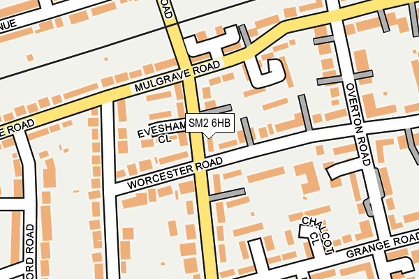 SM2 6HB map - OS OpenMap – Local (Ordnance Survey)
