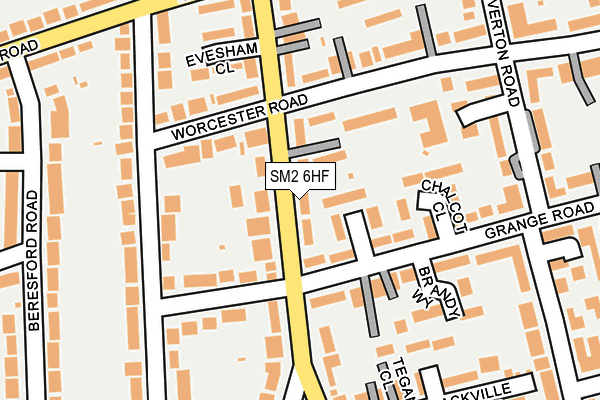 SM2 6HF map - OS OpenMap – Local (Ordnance Survey)