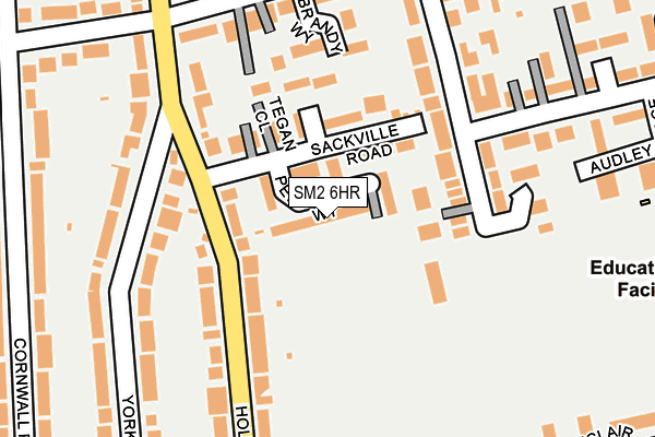 SM2 6HR map - OS OpenMap – Local (Ordnance Survey)