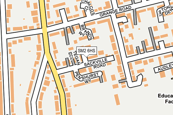 SM2 6HS map - OS OpenMap – Local (Ordnance Survey)