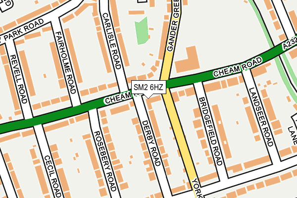 SM2 6HZ map - OS OpenMap – Local (Ordnance Survey)