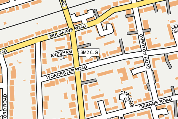 SM2 6JG map - OS OpenMap – Local (Ordnance Survey)