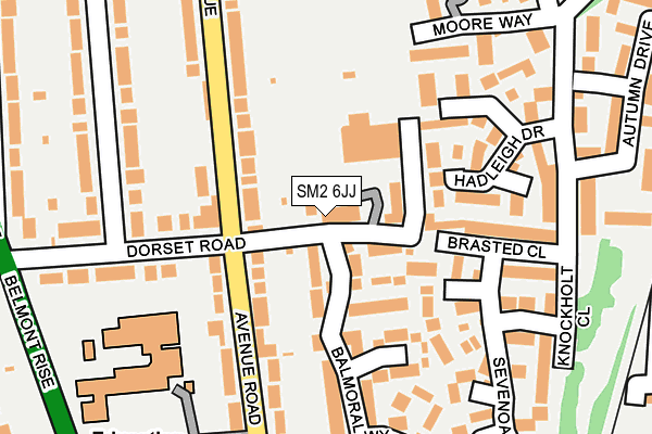SM2 6JJ map - OS OpenMap – Local (Ordnance Survey)