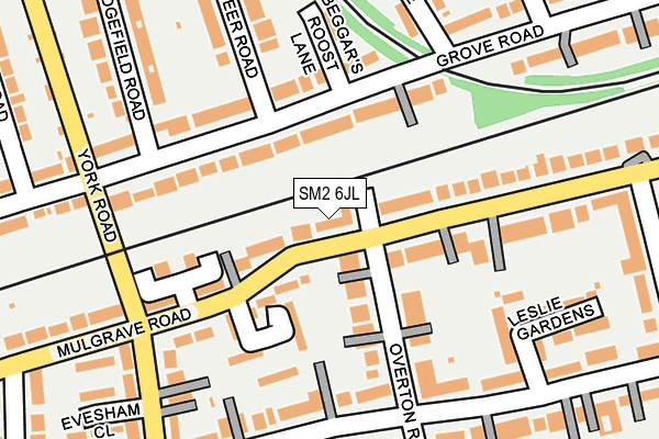 SM2 6JL map - OS OpenMap – Local (Ordnance Survey)