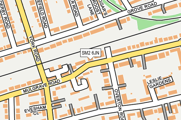 SM2 6JN map - OS OpenMap – Local (Ordnance Survey)