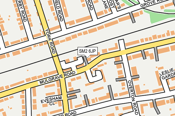 SM2 6JP map - OS OpenMap – Local (Ordnance Survey)