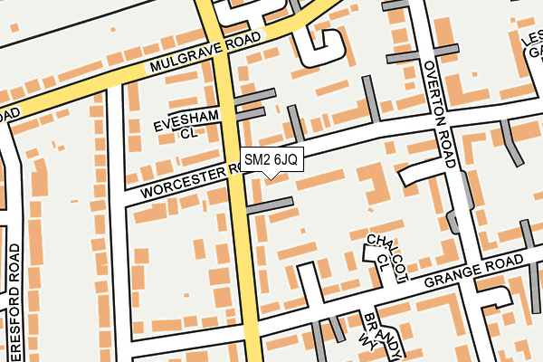 SM2 6JQ map - OS OpenMap – Local (Ordnance Survey)