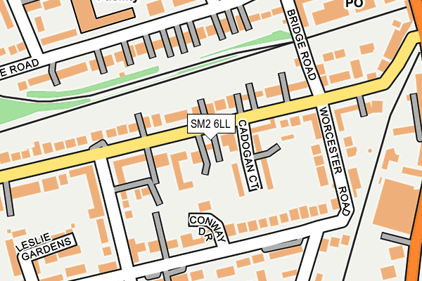 SM2 6LL map - OS OpenMap – Local (Ordnance Survey)