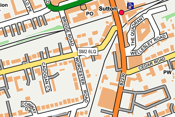 SM2 6LQ map - OS OpenMap – Local (Ordnance Survey)